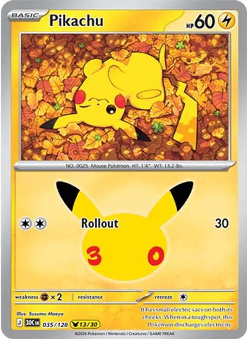 Pikachu 035/128 NM